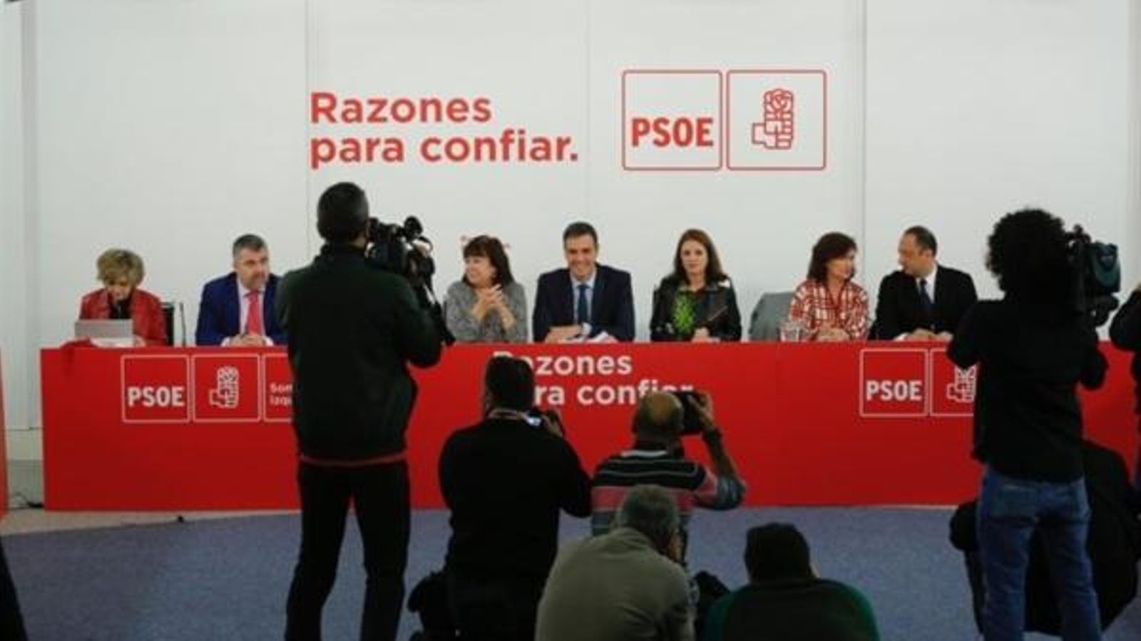 L'executiva federal del PSOE, en una imatge d'arxiu L'executiva federal del PSOE, en una imatge d'arxiu