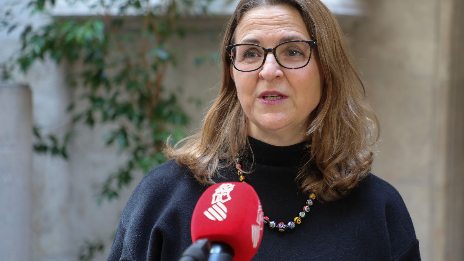 La secretària autonòmica de Cohesió Territorial i Polítiques contra la Despoblació, Elena Cebrián, durant l'anunci del Pla de Recuperació