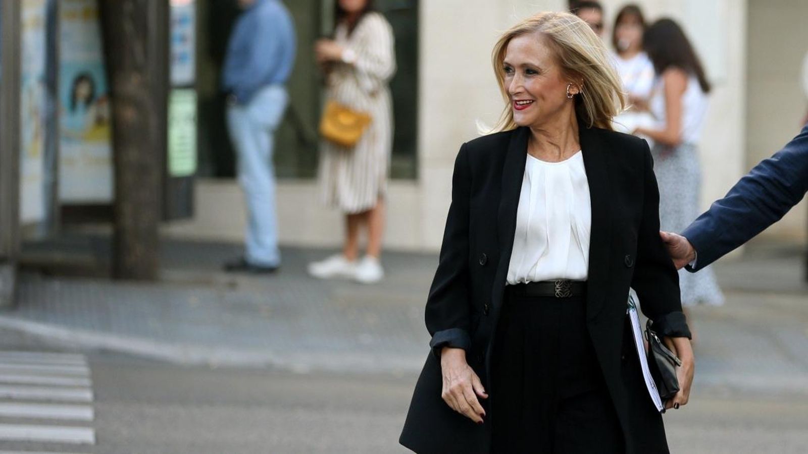 Cristina Cifuentes, poc abans de declarar a l'Audiència Nacional