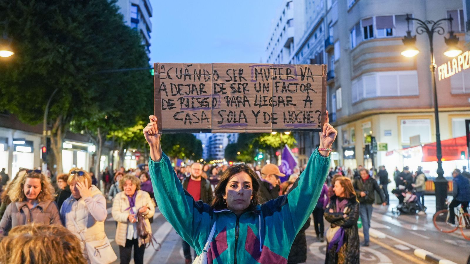 Imatge d’arxiu de la manifestació del 8M de València