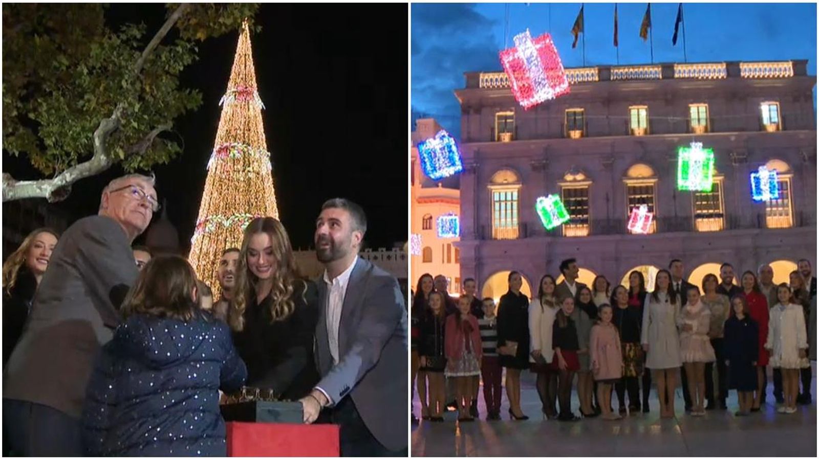 Aquest és el moment de l'encesa dels llums de Nadal de València i Castelló
