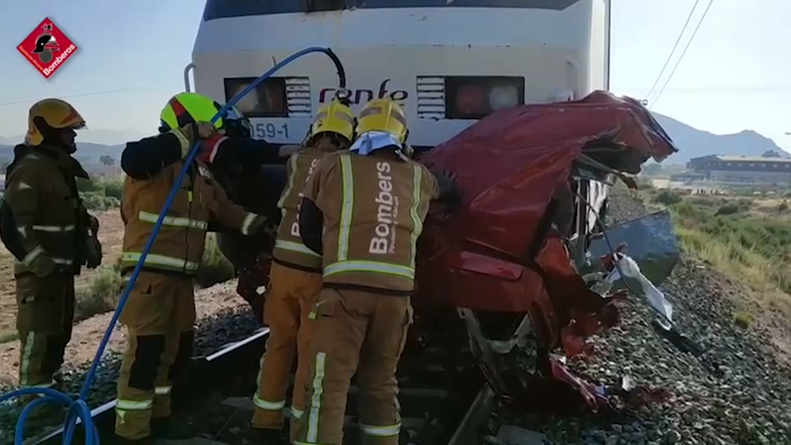 Accident en un pas a nivell a Novelda