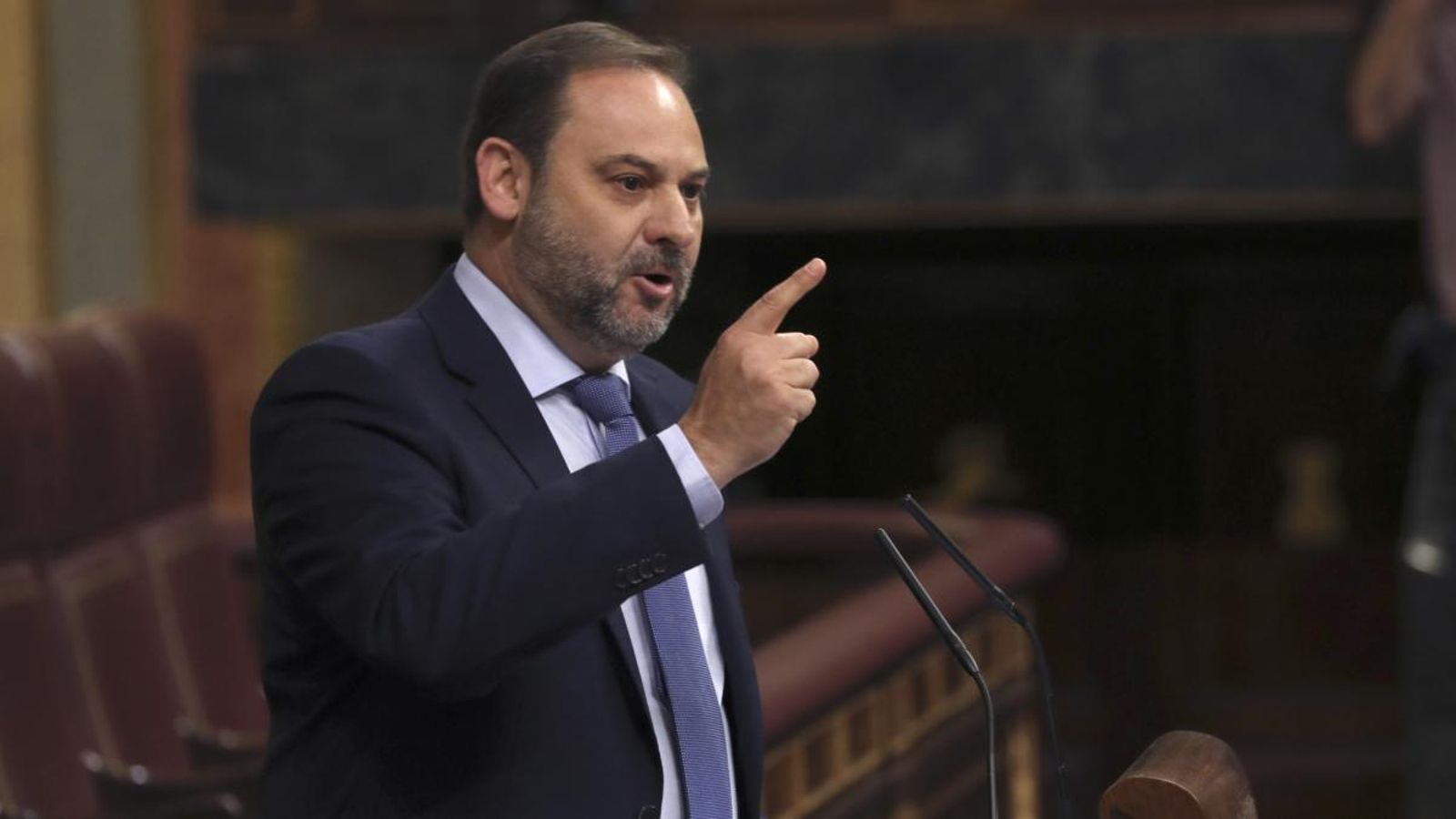José Luis Ábalos defensa al Congrés dels Diputats la moció de censura presentada pel PSOE davant el Govern de Mariano Rajoy