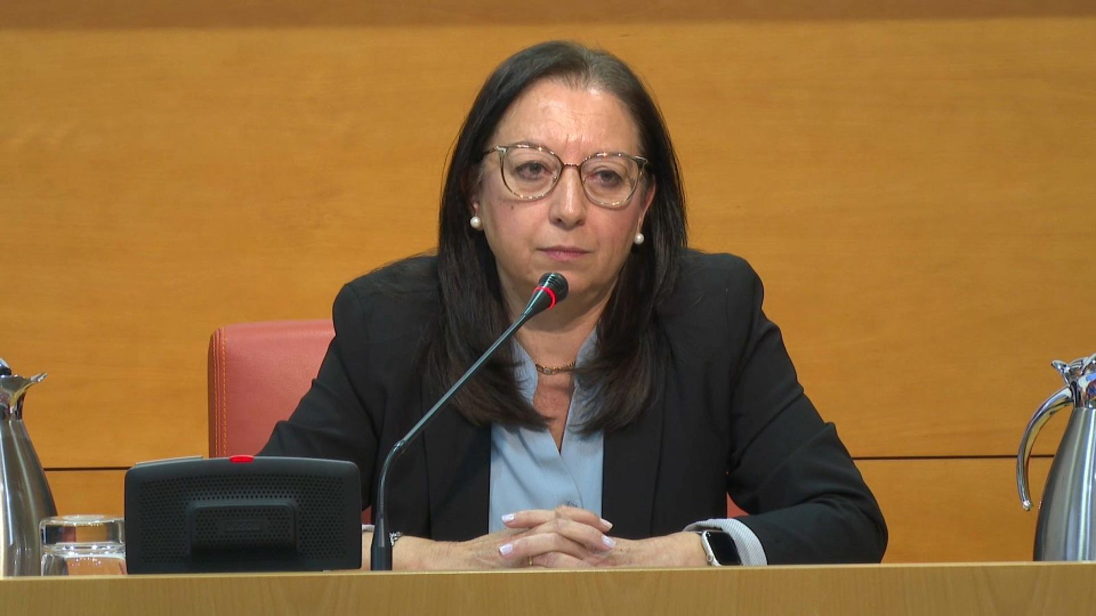 La presidenta de les Corts Maria de los Llanos Massó La presidenta de les Corts Maria de los Llanos Massó