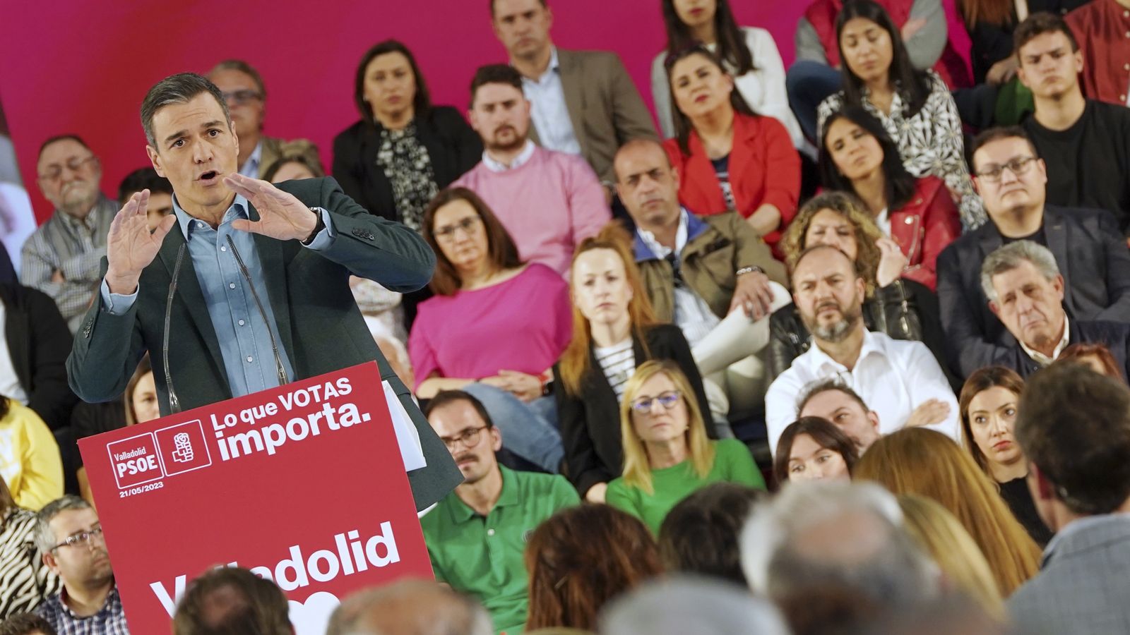 Pedro Sánchez, en un acte del PSOE a Valladolid
