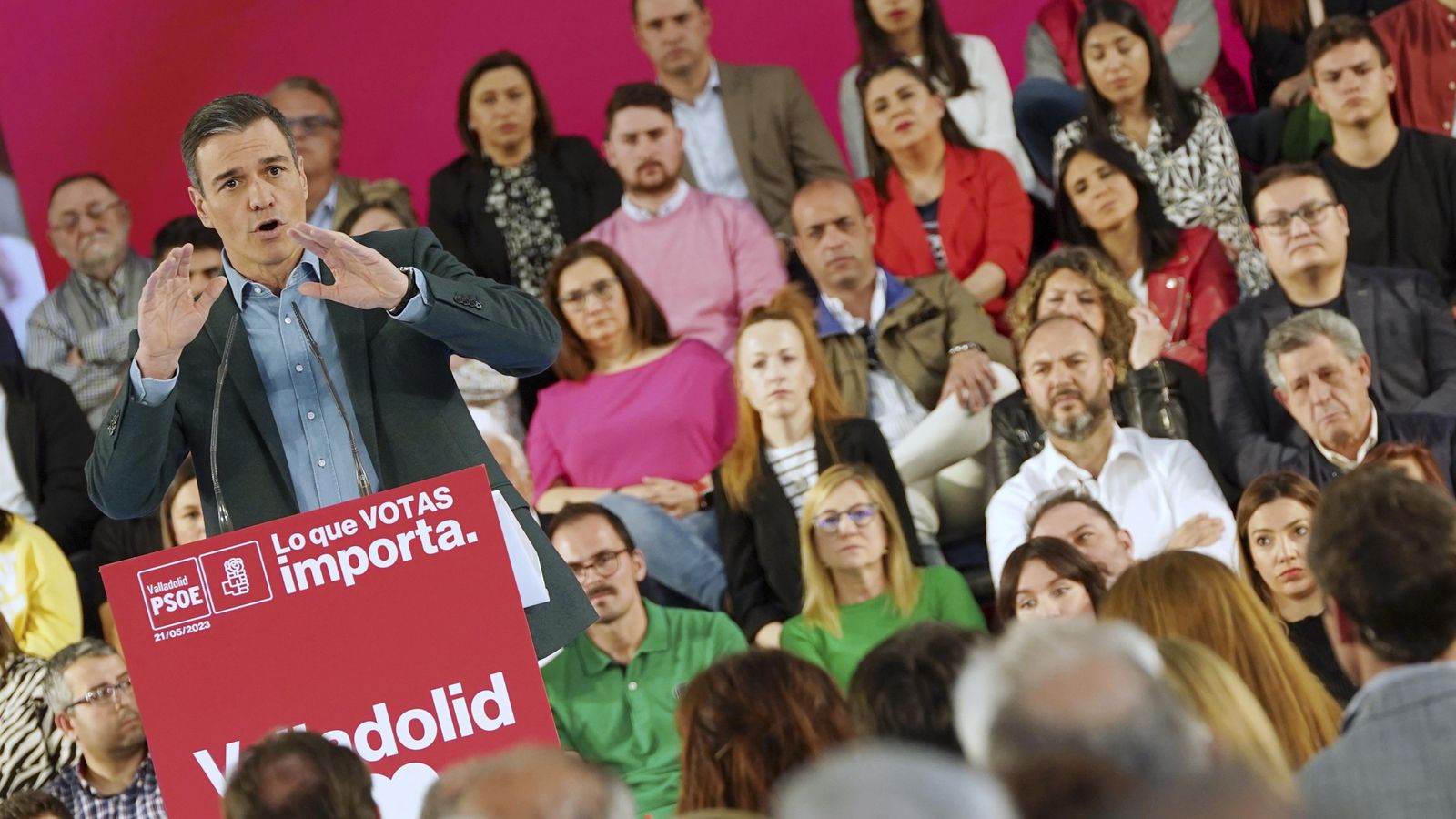 Pedro Sánchez, en un acte del PSOE a Valladolid Pedro Sánchez, en un acte del PSOE a Valladolid