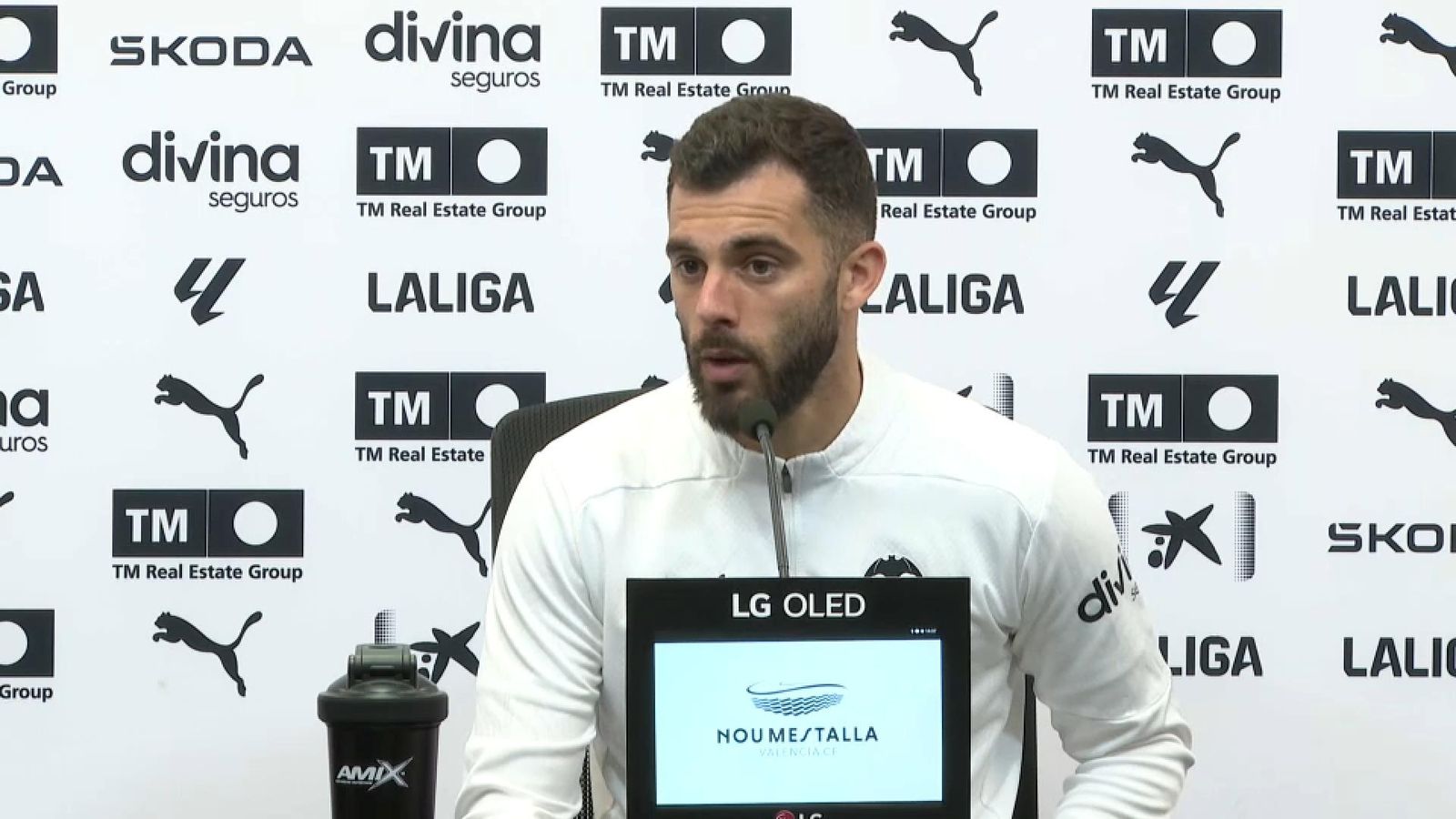 L'atacant del València CF, Luis Rioja