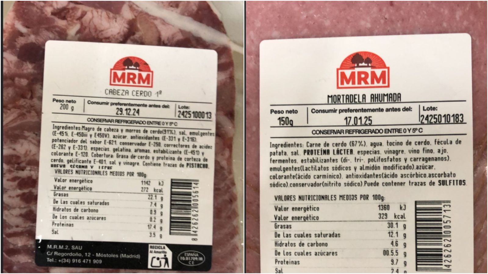 Productes afectats d'MRM