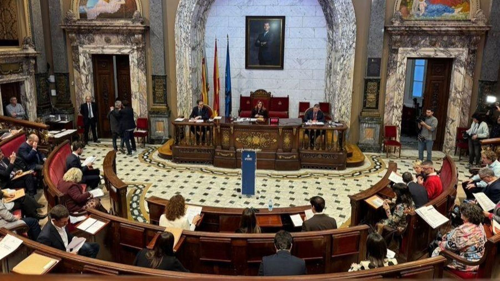 Inici del ple ordinari de l'Ajuntament de València d'este dimarts