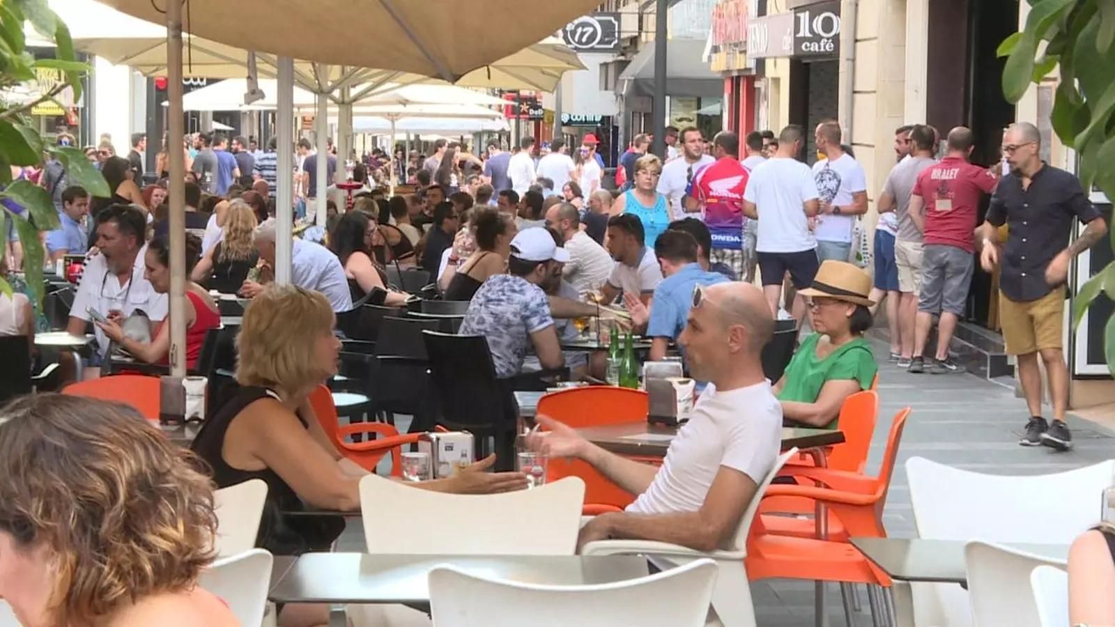 Terrasses al barri antic d'Alacant