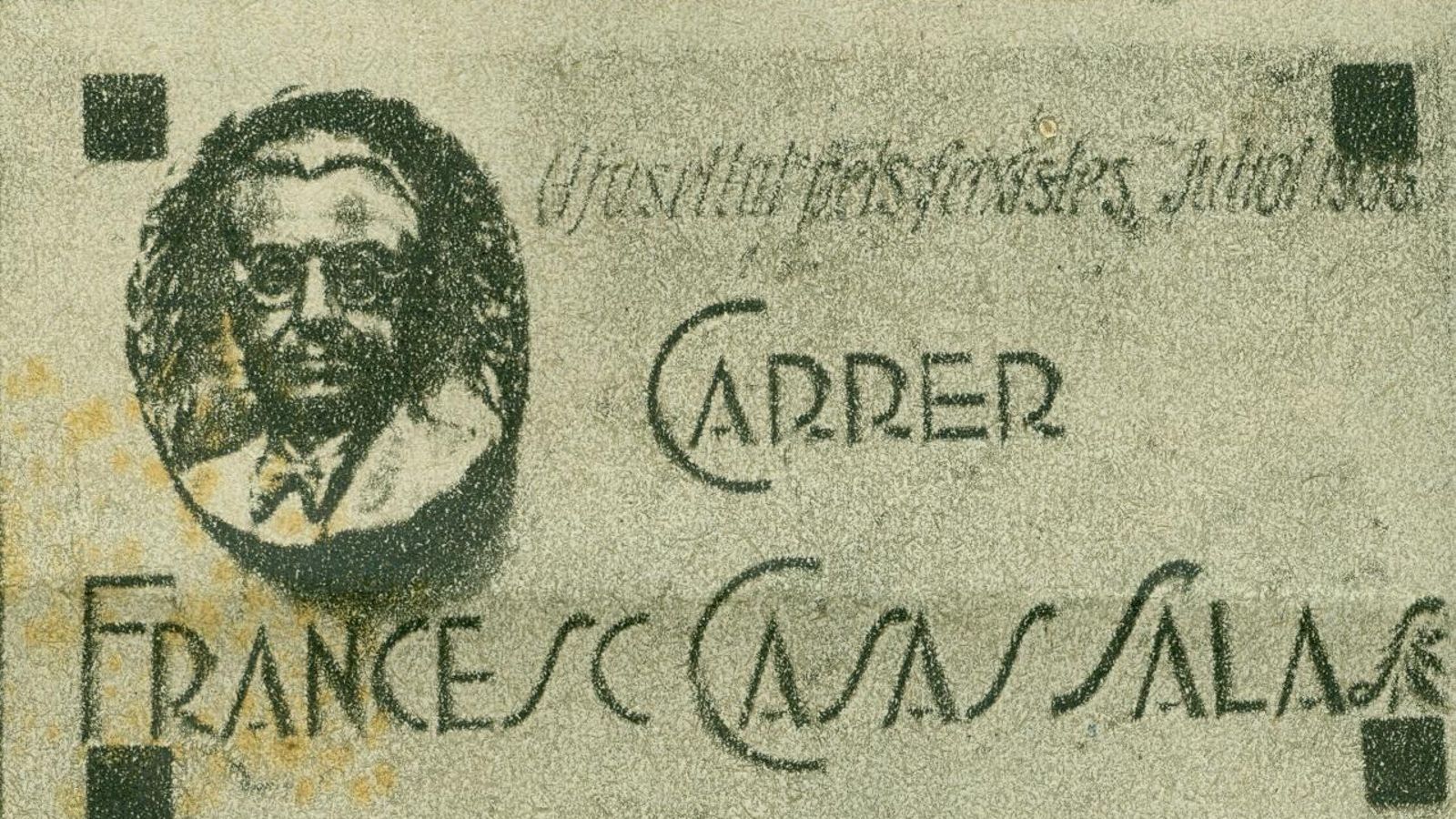 Placa al carrer dedicat a Francesc Casa Sala a Barcelona, en 1937. Placa al carrer dedicat a Francesc Casa Sala a Barcelona, en 1937.