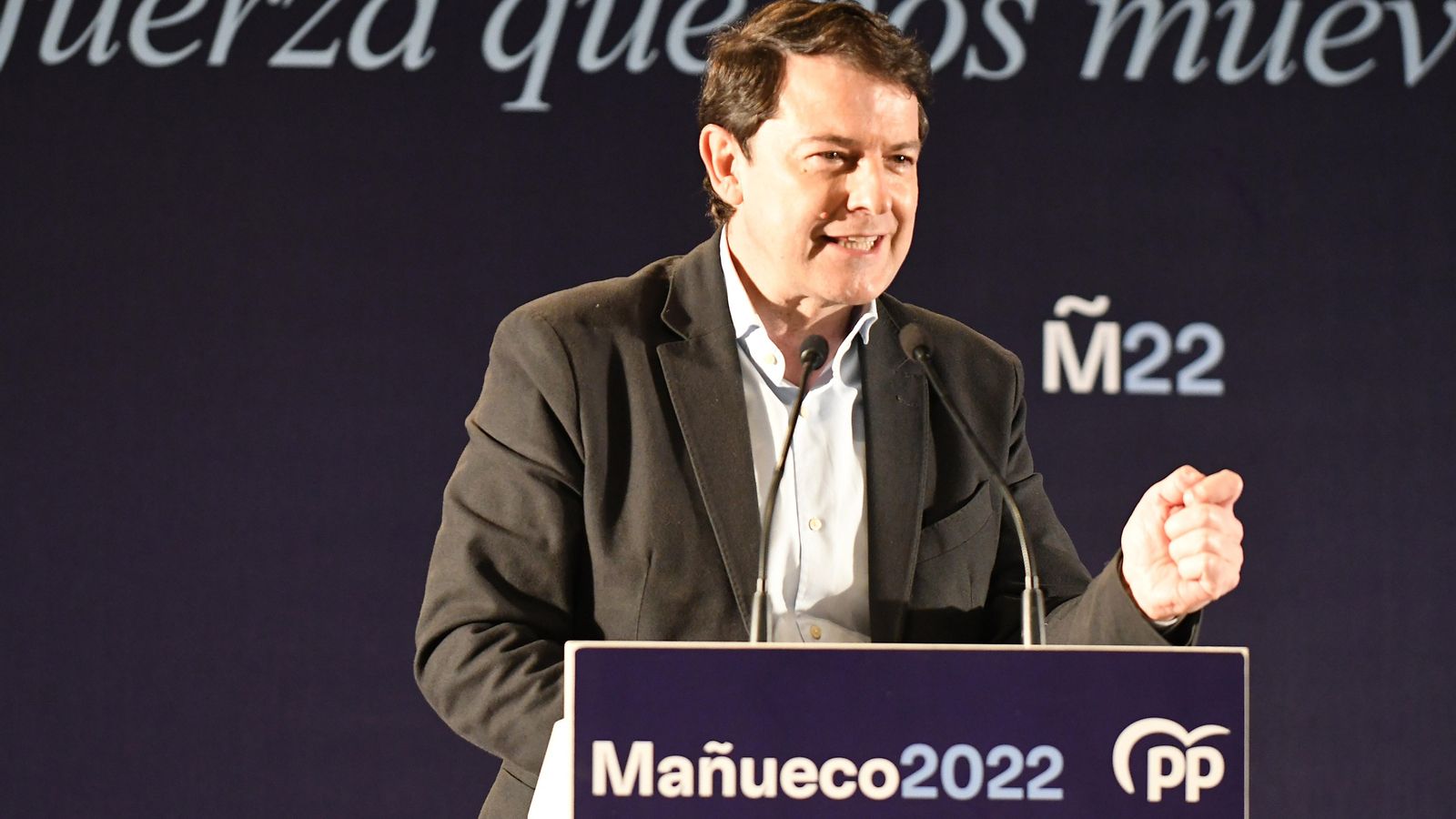 El candidat del Partit Popular a la reelecció com a president de la Junta de Castella i Lleó, Alfonso Fernández Mañueco