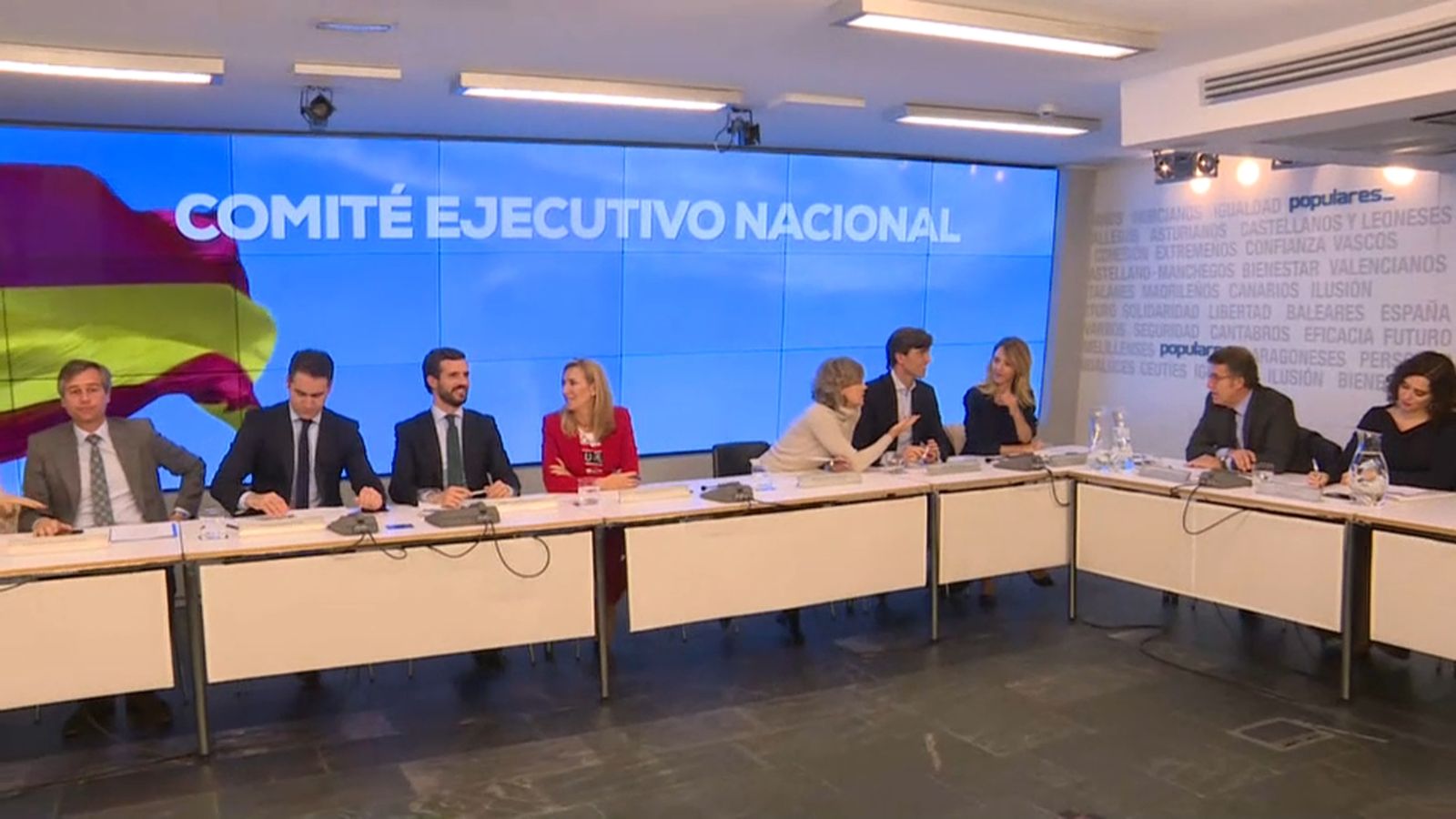 El secretari general del PP, Teodoro García Egea, i el president, Pablo Casado