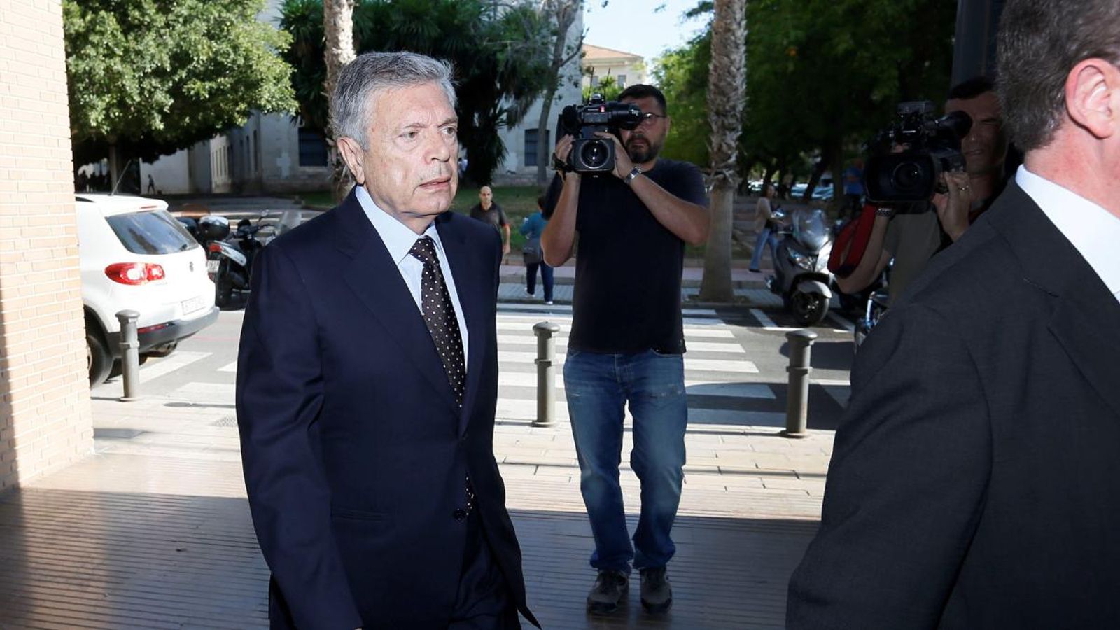 Modesto Crespo, a la seua arribada a l'Audiència Provincial d'Alacant