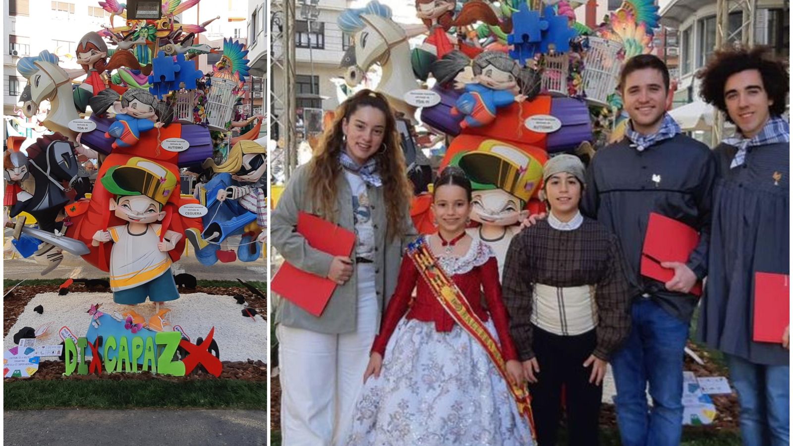 Els presentadors de la Colla fan entrega del premi als guardonats