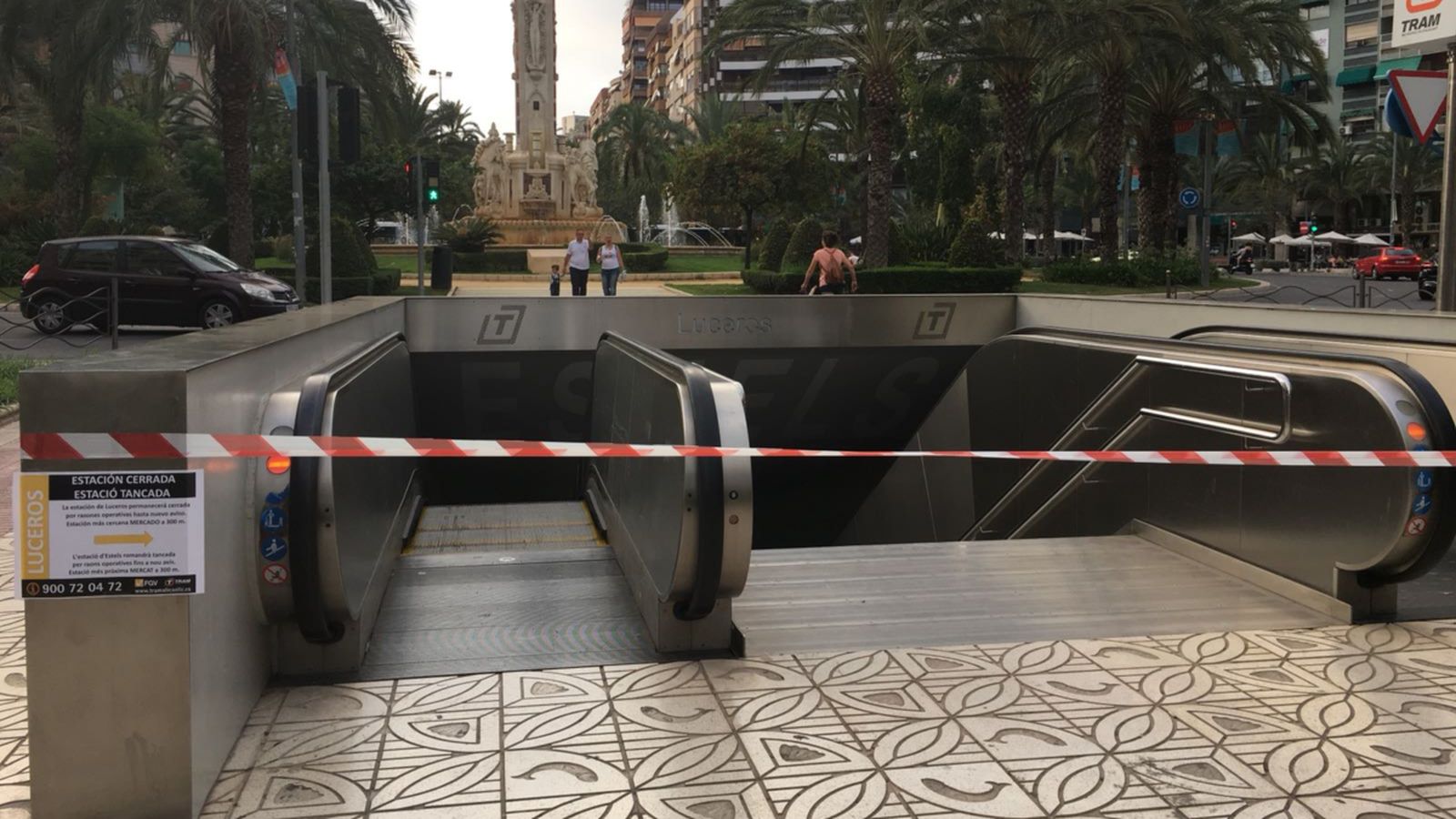 L'estació central de la plaça del Estels, al centre d'Alacant