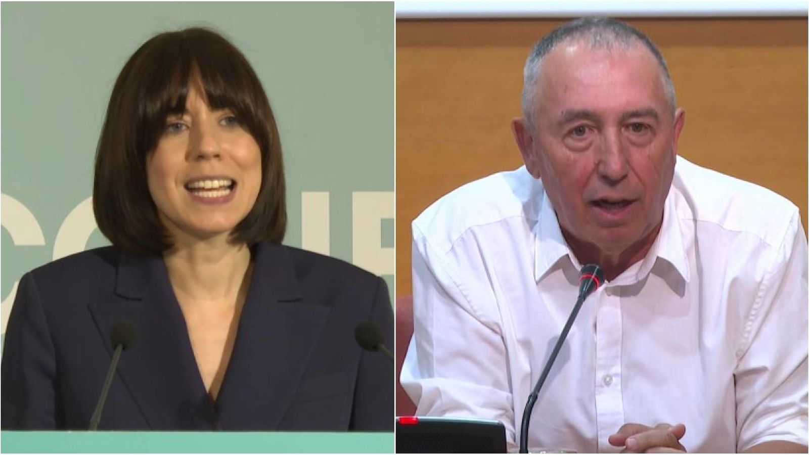 La secretària general del PSPV Diana Morant i el síndic de Compromís Joan Baldoví