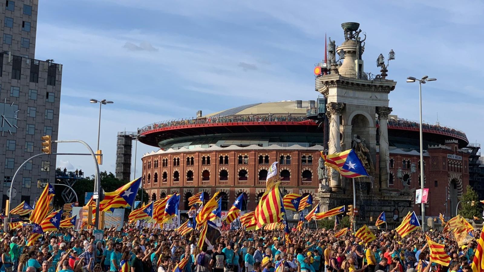 Imatge d'arxiu d'una manifestació en la Diada, a Barcelona