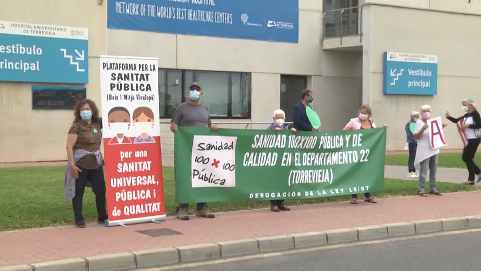 Imatge de la protesta convocada este matí