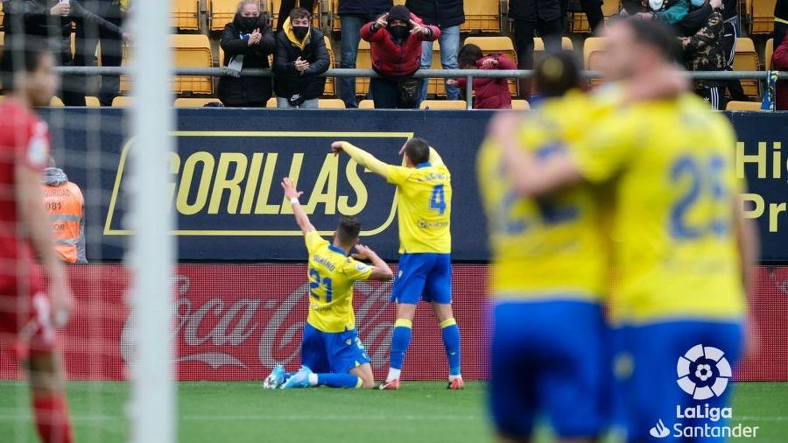 Sobrino celebra el gol local
