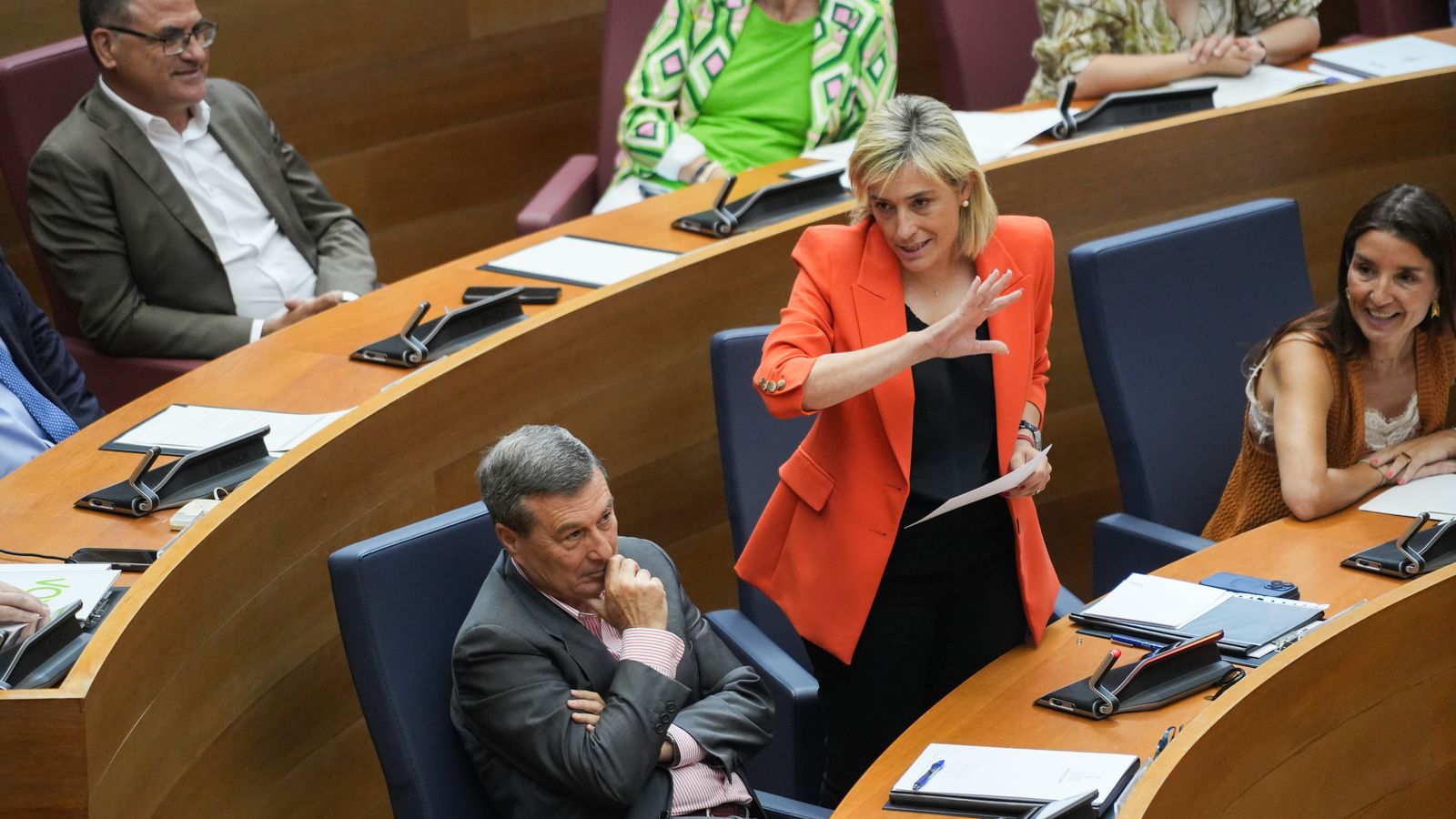 La consellera de Justícia i Interior, Elisa Núñez, este dijous en les Corts