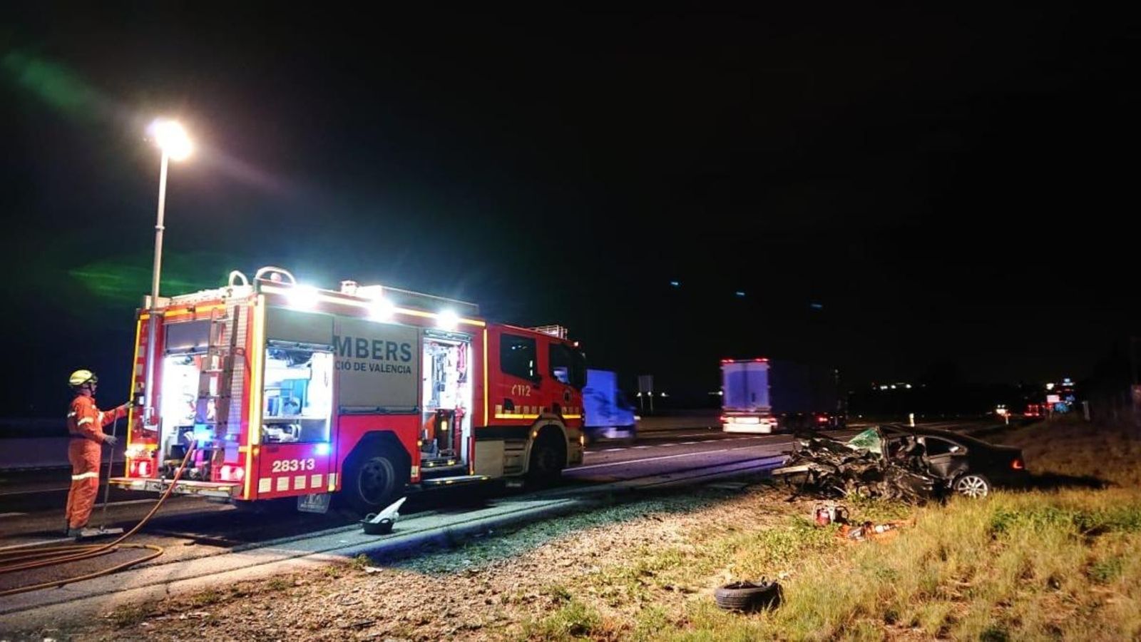 Imatge d'arxiu d'un accident de trànsit ocorregut a la Ribera Alta