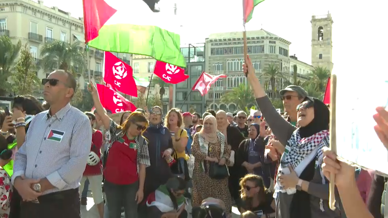 Manifestació a València a favor de Palestina