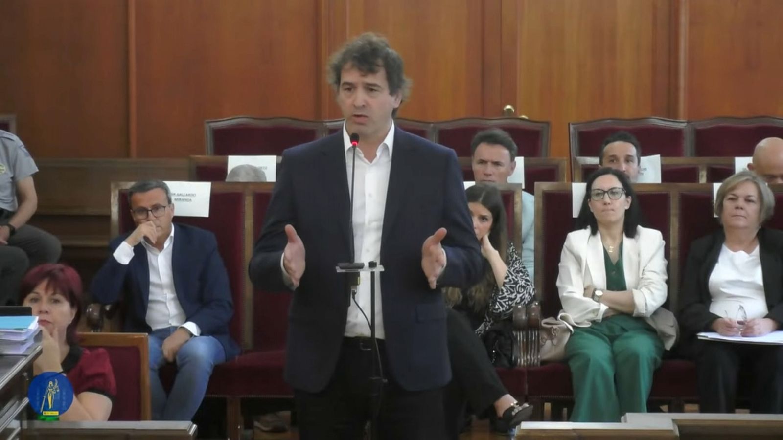 David Sánchez, este dijous, mentre declara