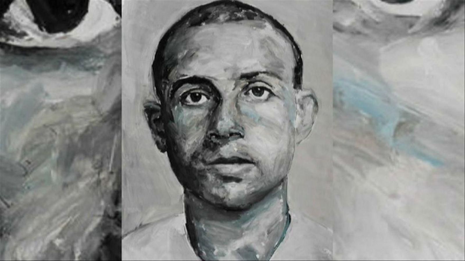 Una imatge de Miguel Hernández en una exposició de pintura organitzada a Alacant el 2019