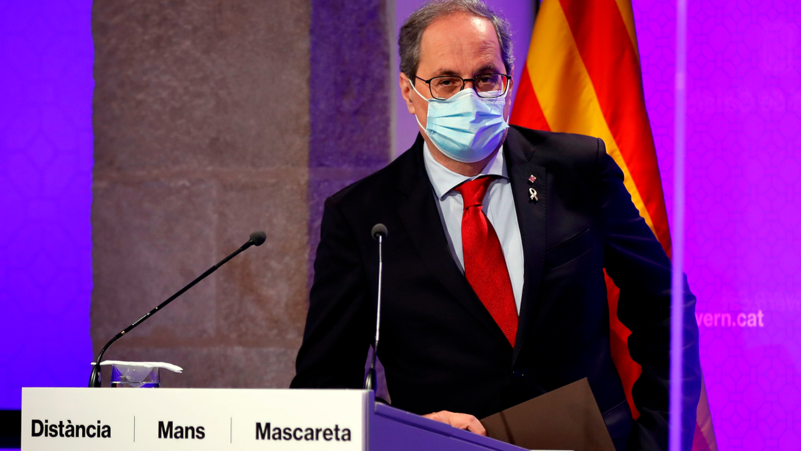 El president de la Generalitat de Catalunya, Quim Torra, aquest dilluns