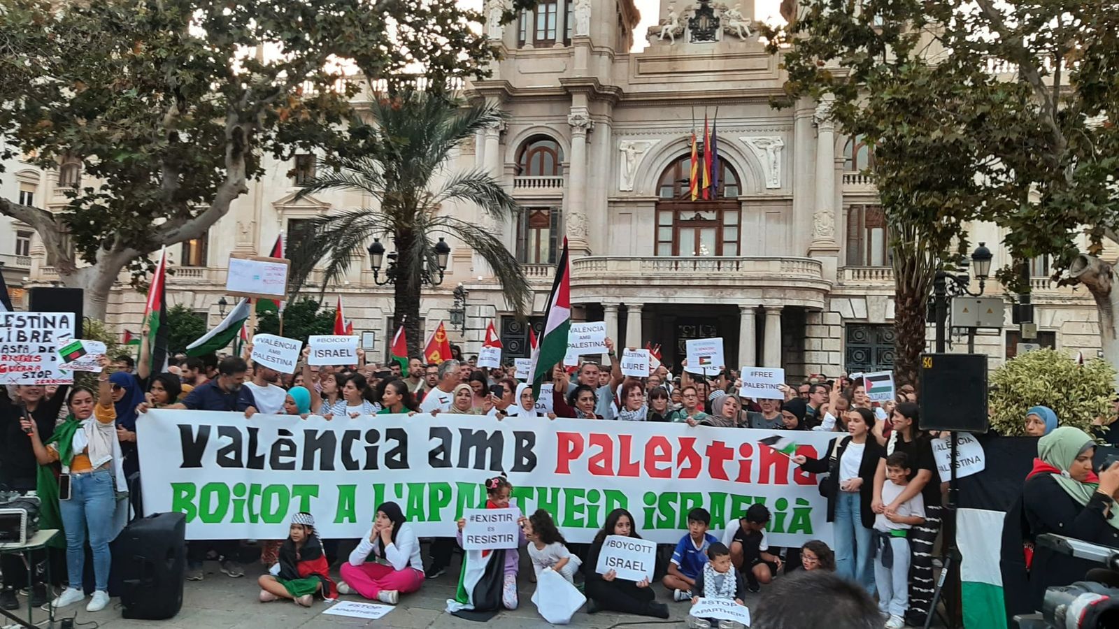 Concentració en suport al poble palestí a València