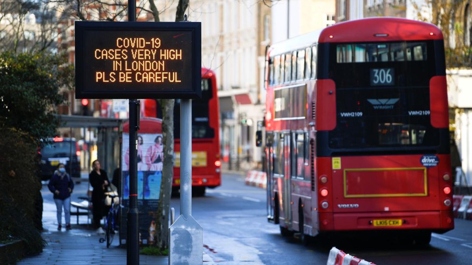 Missatge de precaució davant de la Covid-19 a Londres