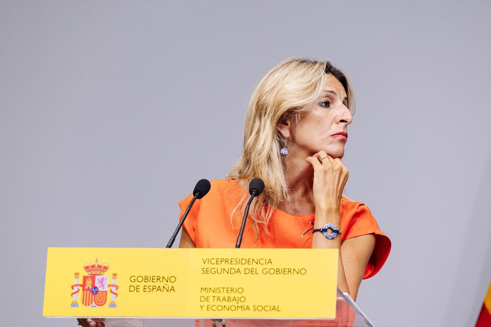 La vicepresidenta segona i ministra de Treball i Economia Social en funcions, Yolanda Díaz