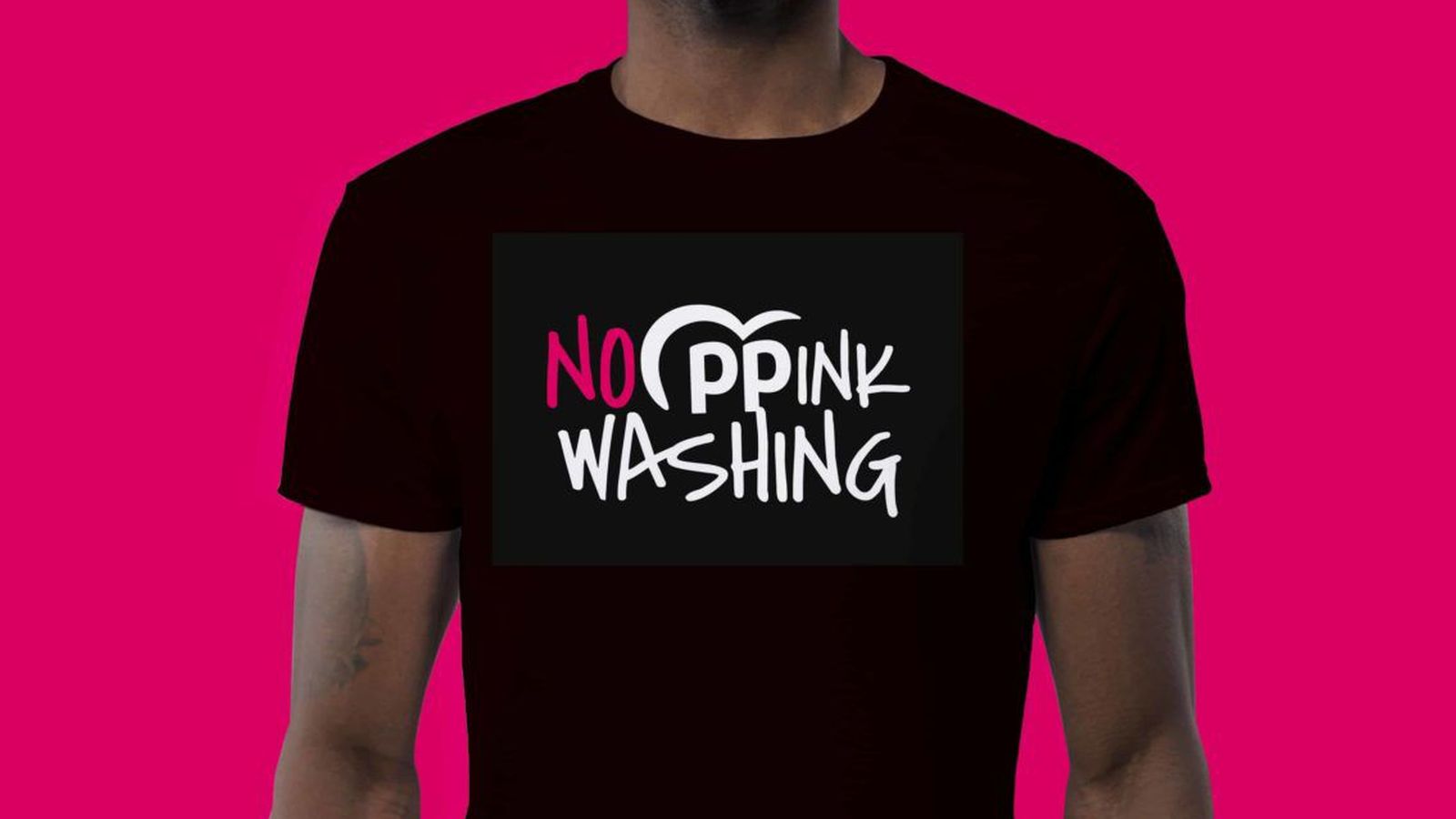 Samarreta amb el missatge "No Ppinkwashing"