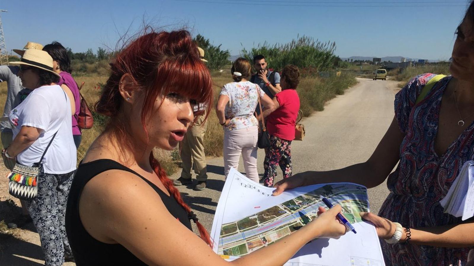 Zona d'ampliació de la V-21 en el paratge dels Peixets a Alboraia