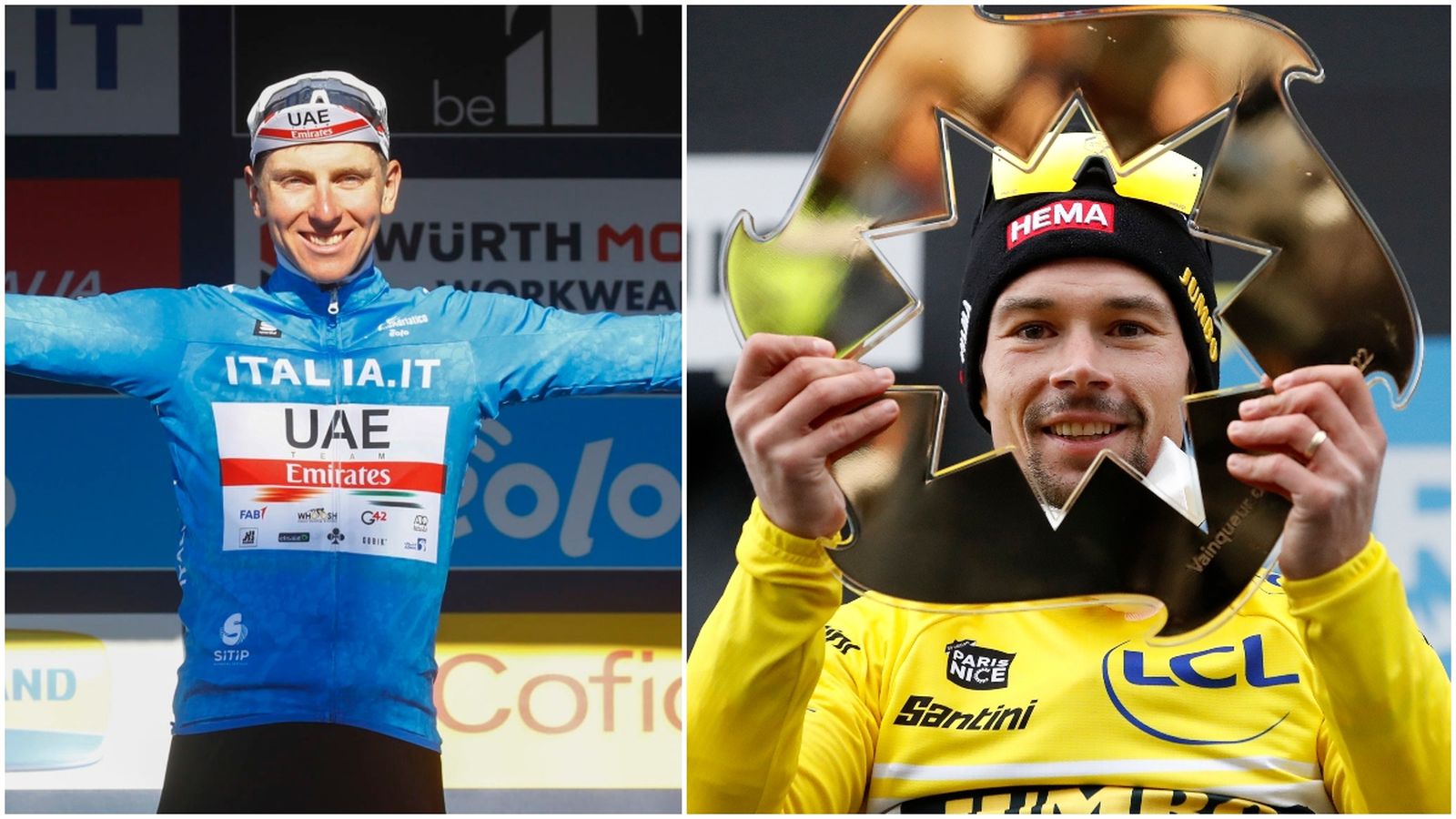 Pogacar i Roglic celebren el triomf
