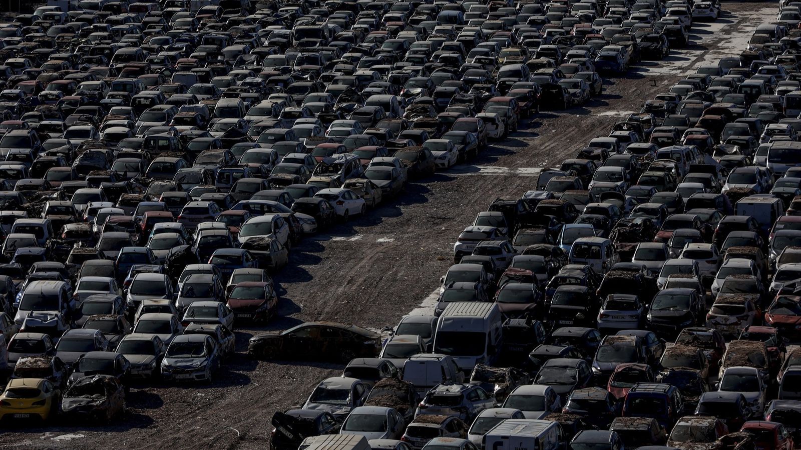 Vista aèria del desballestador de Benaguasil, el 13 de gener