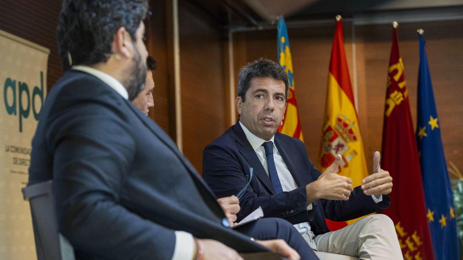 El president Carlos Mazón en la trobada bilateral organitzada a Múrcia per l'Associació per al Progrés de la Direcció