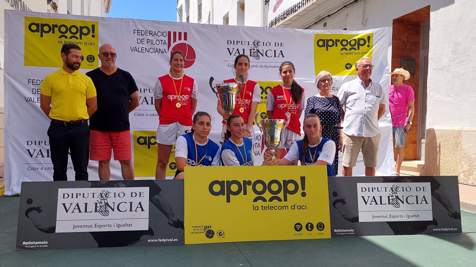 Les campiones (roig), i les subcampiones (blau)