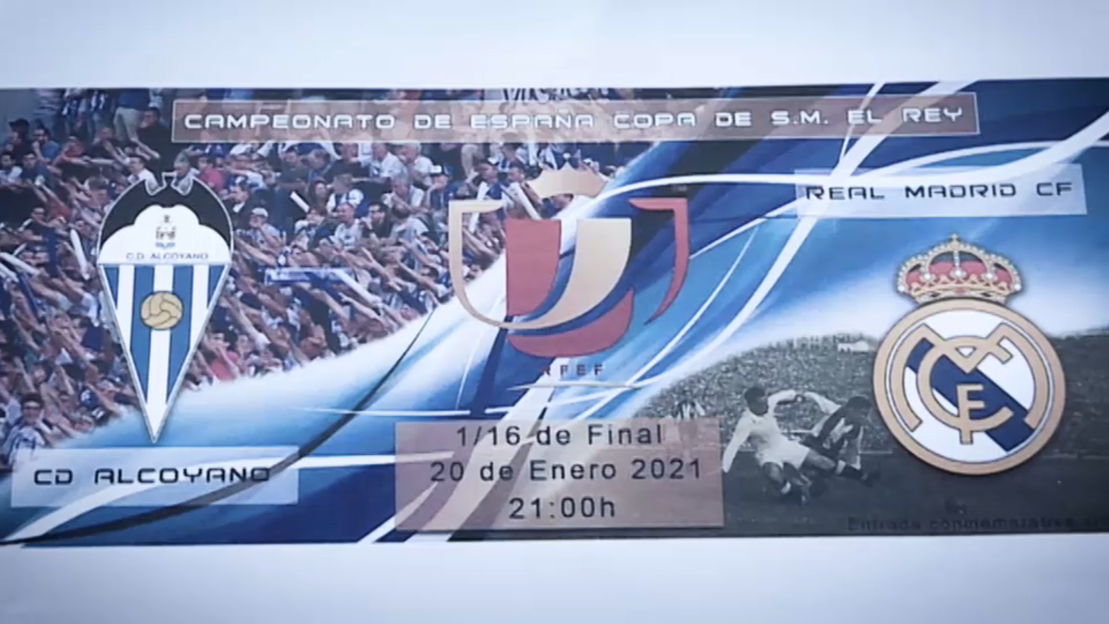 Cartell del partit Alcoià - Reial Madrid de Copa del Rei