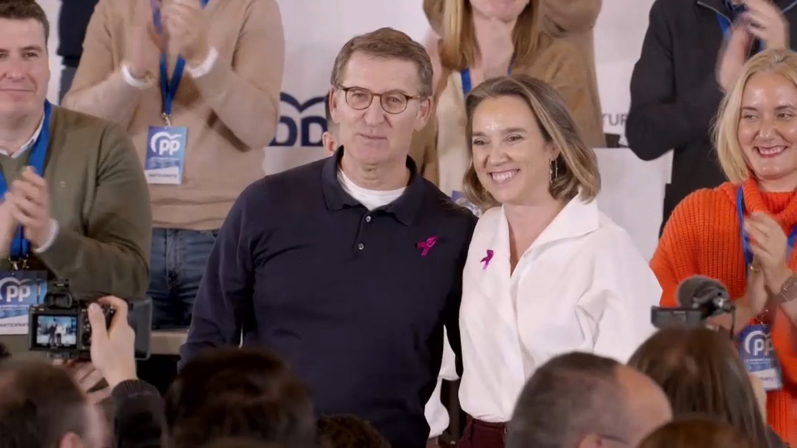 Feijóo i Gamarra, aquest dissabte, en el congrés del PP de La Rioja