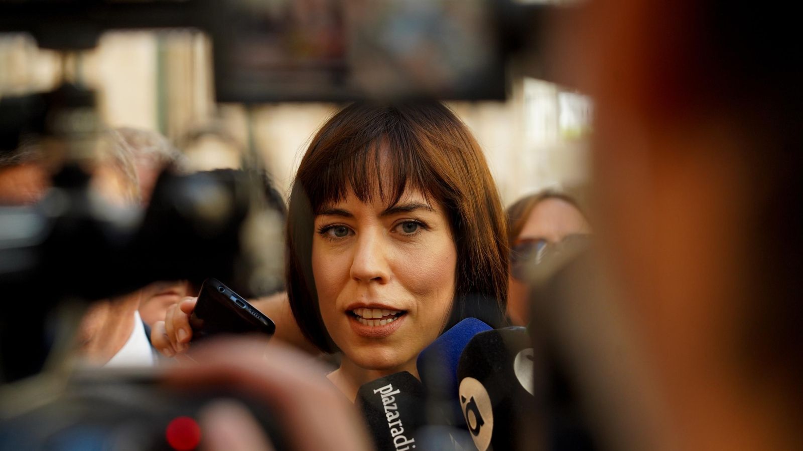 Diana Morant durant la seua visita a Xàtiva este divendres