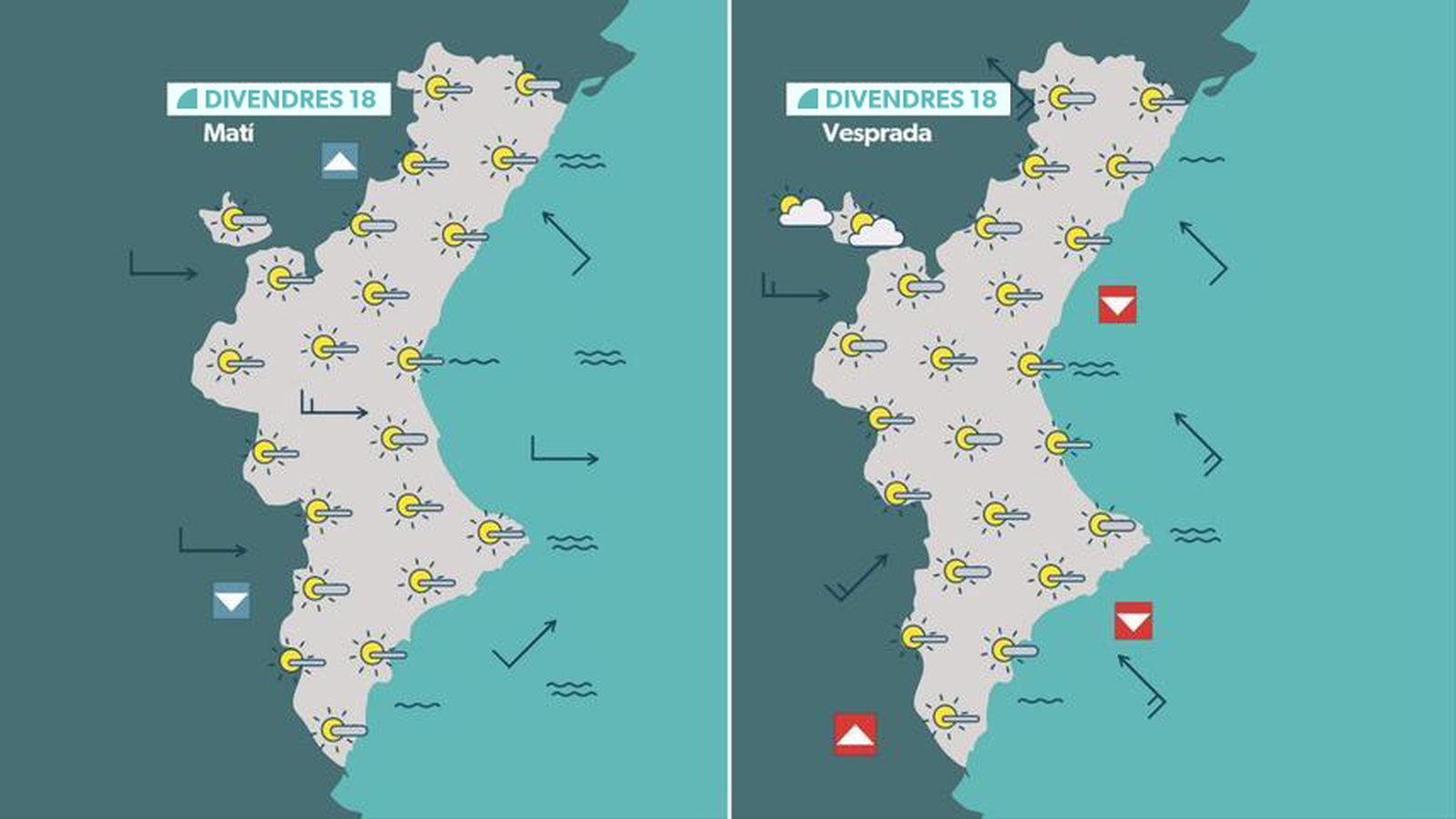 Previsió per al divendres, 18