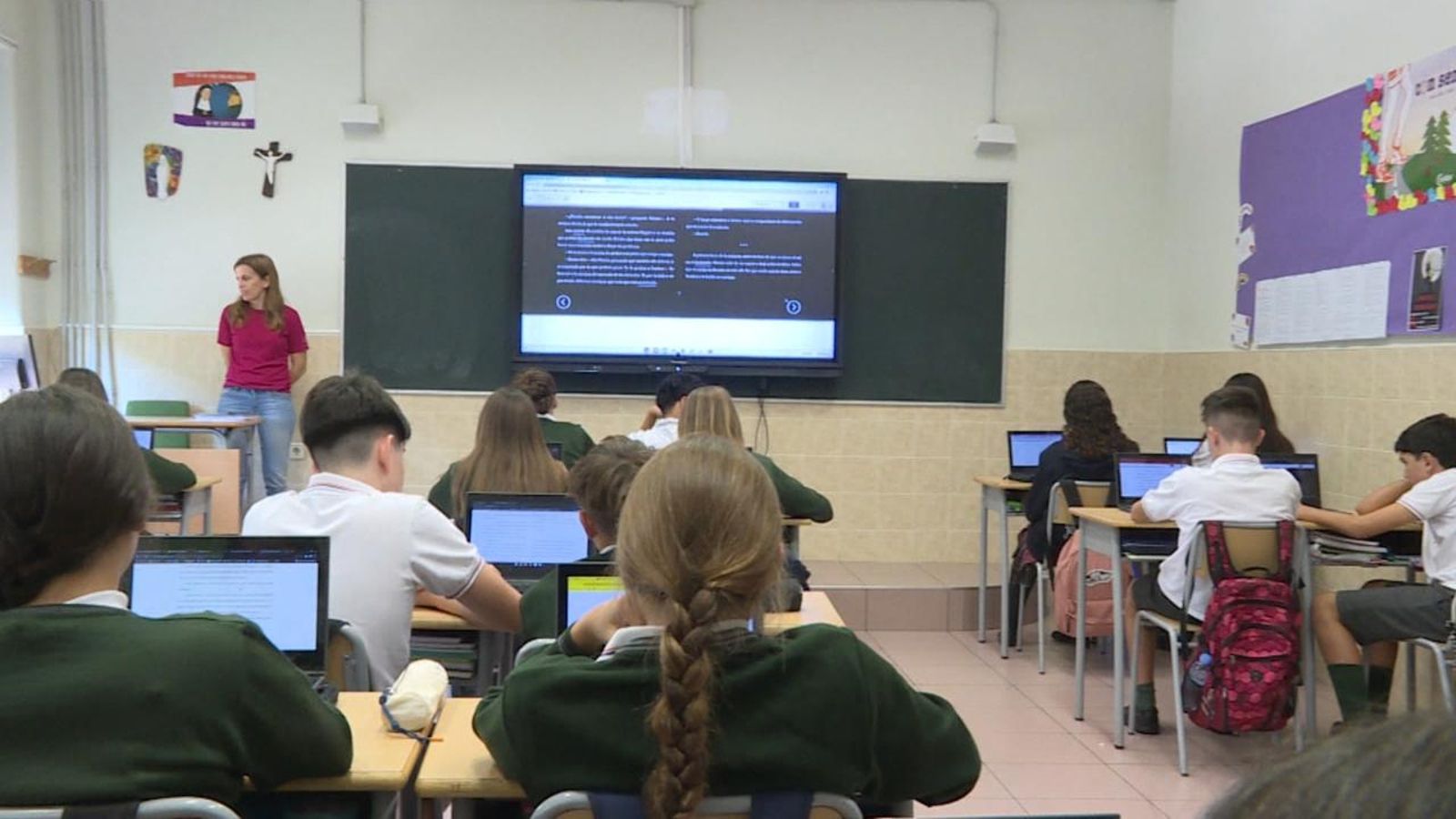 Imatge d'arxiu d'una classe en un centre educatiu