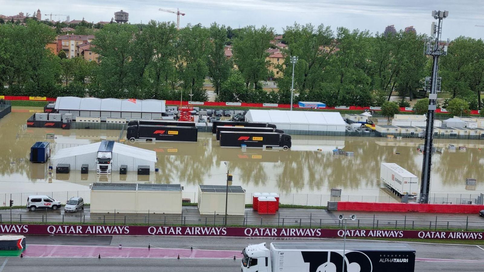 Imatge del paddock del circuit d'Imola