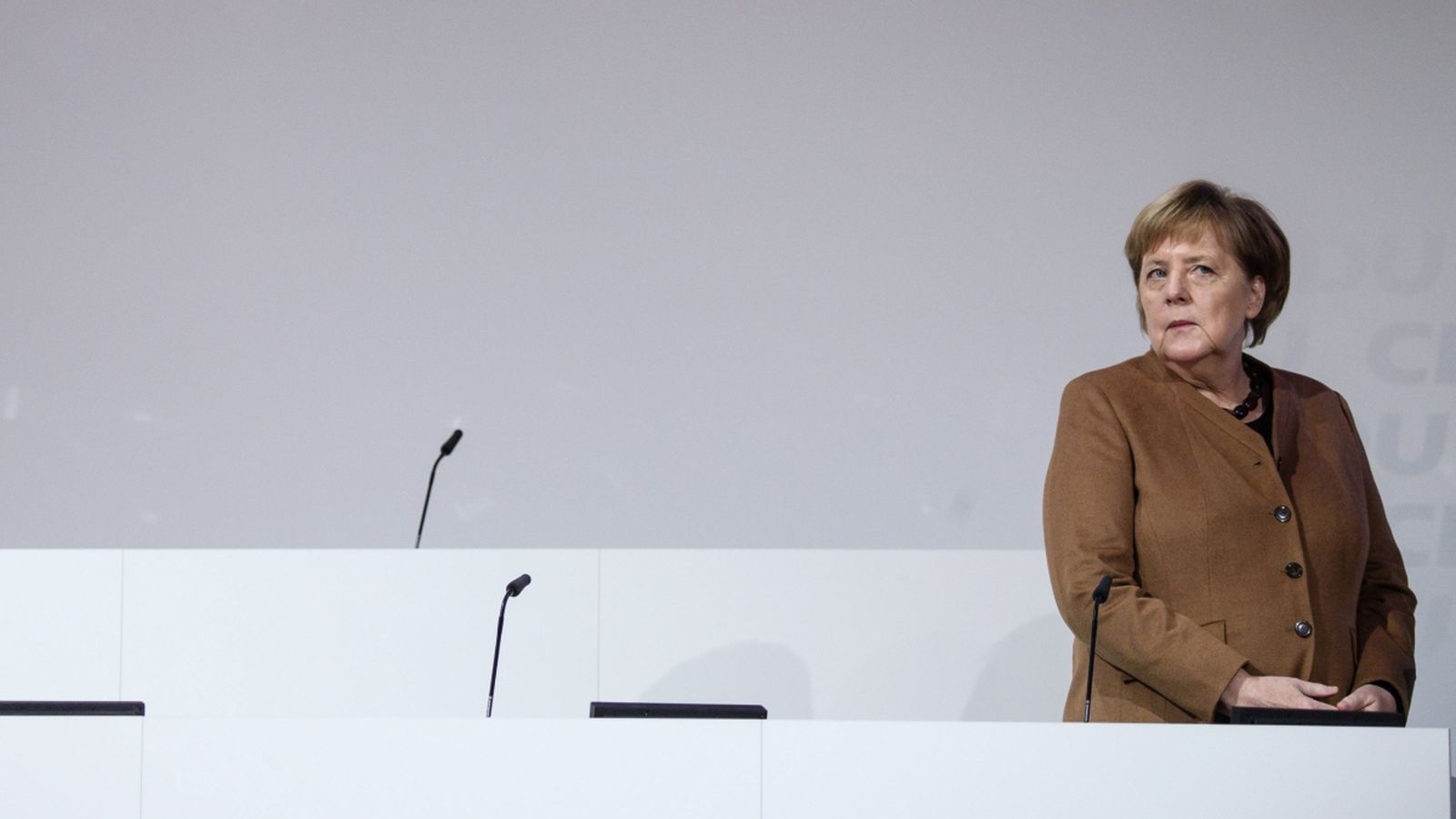 Angela Merkel, durant el congrés de la CDU a Hamburg
