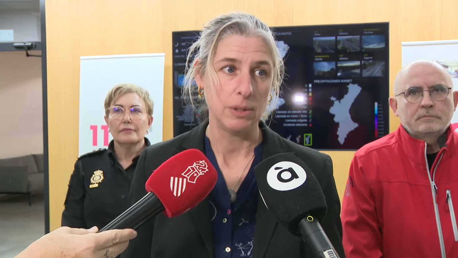 La secretària autonòmica d'Emergències Irene Rodríguez compareix este dimecres després de la reunió del Cecopi