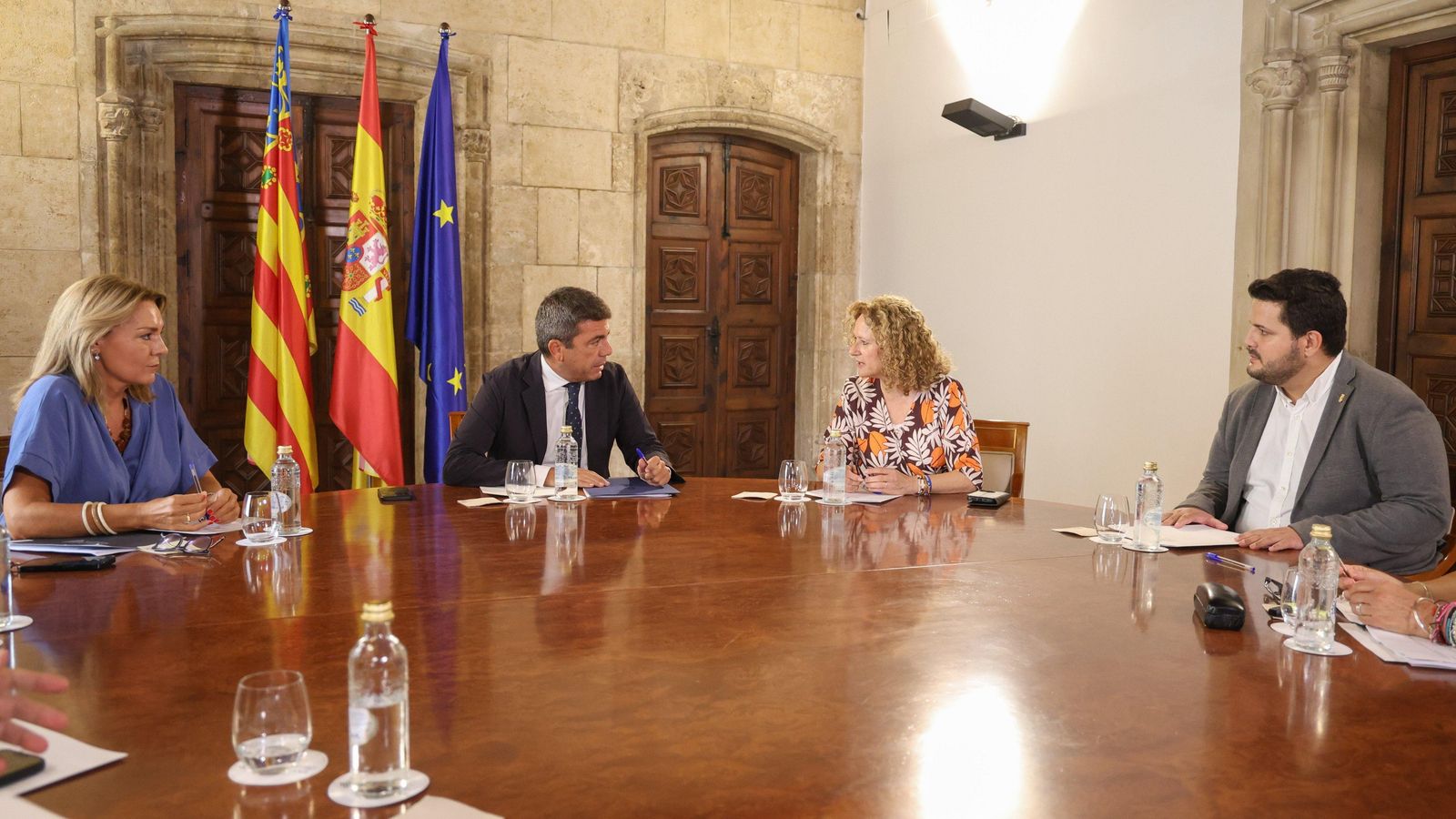 Mazón i Camarero amb l'alcaldessa de Torrent, Amparo Folgado, i l'alcalde d'Albal, José Miguel Ferris