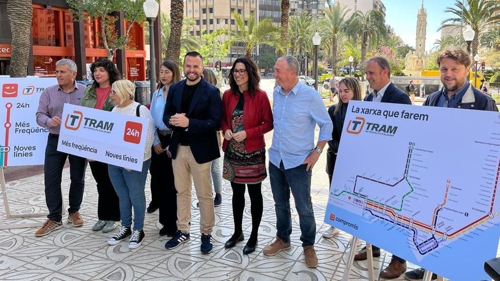 Compromís proposa tres noves línies de TRAM Alacant