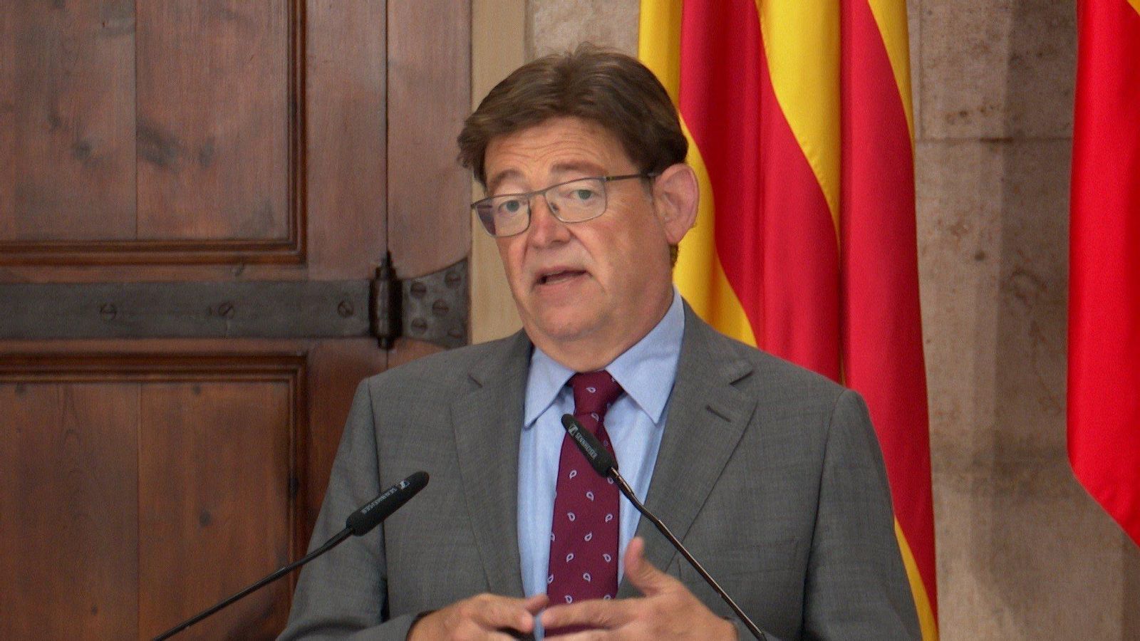 El president de la Generalitat, Ximo Puig, en roda de premsa